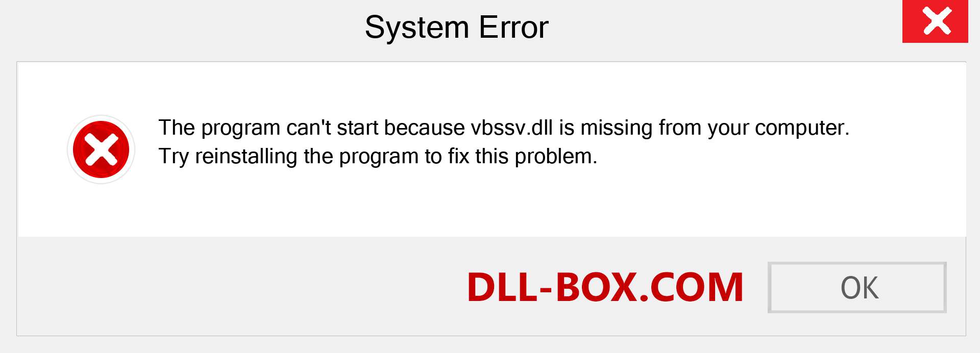  vbssv.dll file is missing?. Download for Windows 7, 8, 10 - Fix  vbssv dll Missing Error on Windows, photos, images